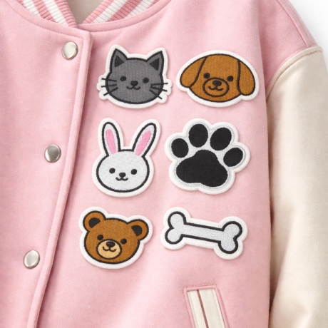 Tier Aufnäher Set, Haustier Thema Gestickte Aufnäher 6-7 cm, Patches zum Aufbügeln