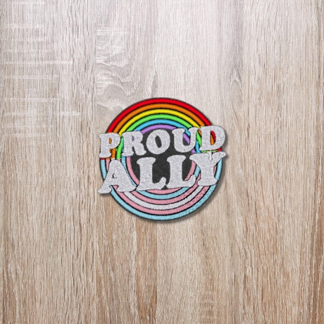 Proud Ally Rainbow Trans Pride Aufnäher: LGBTQ+ Support Merch