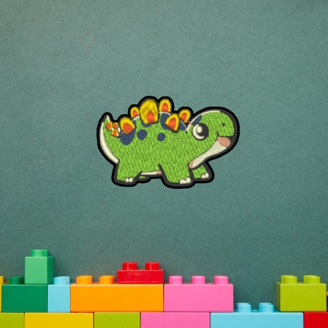 Grün Dino Patch, Aufnäher, Aufnäher, 7,5 cm, Stickapplikation für Kinder