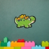 Grün Dino Patch, Aufnäher, Aufnäher, 7,5 cm, Stickapplikation für Kinder