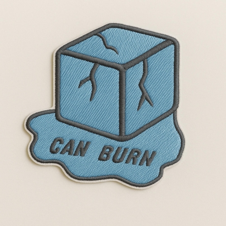 Eiswürfel Aufnäher: 'Can Burn' Aufnäher