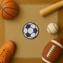 Sport Patch, Gesticktes Fussball Applikation, Sportabzeichen zum aufbügeln oder aufnähen