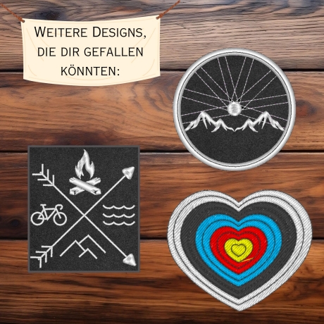 Beer Patch, Bierkrug mit Outdoor Details, oranger und roter Sonnenuntergang, 7 cm