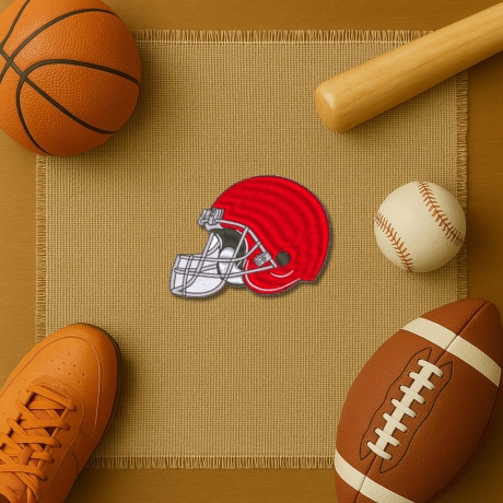 Football Patch: Helm Gestickte Aufbügler, Anpassbare Farben & Anzahl