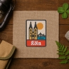 Köln Travel Patch - 9 cm Gesticktes Souvenir Abzeichen von Dom, Brücke und Fluss