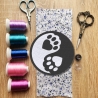 Tierliebhaber Aufnäher | Yin Yang Pfoten | Gestickte DIY Applikation, Handgefertigter Tiermotiv, Aufnäher, 8 cm