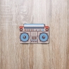 Gestickter Retro Boombox Patch, Vintage Musikgeschenk