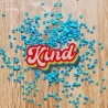 Retro Aufnäher | Kind gestickte Applikation | Regenbogen Schriftzug im 70er 80er Stil