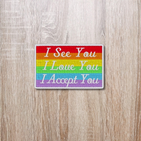Rainbow Pride Patch – Gestickte LGBTQ+ Applikation, sehen, lieben, akzeptieren