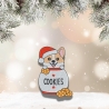 Weihnachtscorgis Aufnäher | Hund Aufnäher mit Keksen,bestickt, ca. 8cm, zum aufbügeln