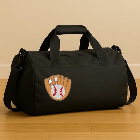 Gestickter Baseball Aufnäher: Handschuh & Ball zum Aufbügeln (7,5 cm)