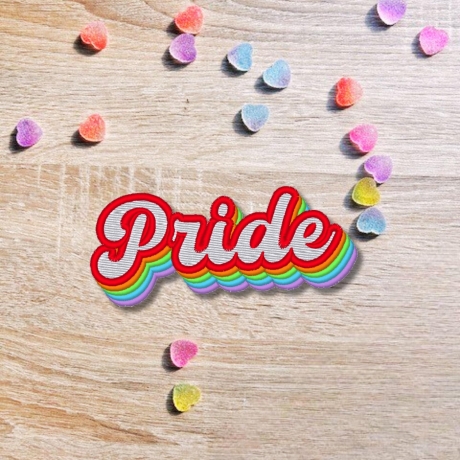 Retro Pride Aufnäher – Bestickter LGBTQ+ Aufnäher mit Regenbogen-Vibes