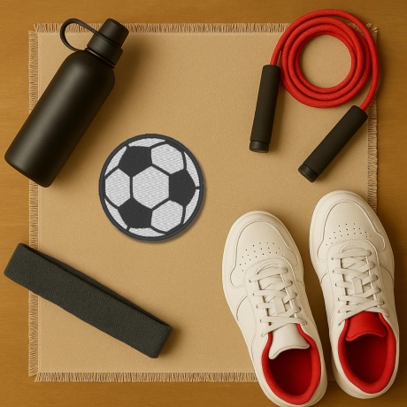 Sport Patch, Gesticktes Fussball Applikation, Sportabzeichen zum aufbügeln oder aufnähen
