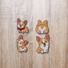 Mini Aufnäher Set | Kleine Corgis Applikationen - Geschenk für Hundeliebhaber