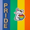 LGBTQ+ Bunny Pride Patch 9 cm, gesticktes Accessoire zum Aufnähen oder Aufbügeln