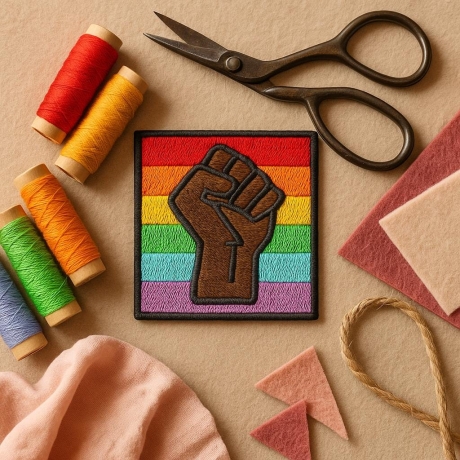 Rainbow Fist Aufnäher: LGBTQ+ Pride | 6cm