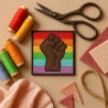 Rainbow Fist Aufnäher: LGBTQ+ Pride | 6cm