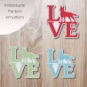 Hunde Aufnäher: Gestickte Silhouette Applikation, Farben anpassbar