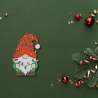 Weihnachtszwerg Aufnäher: Gestickte Weihnachtsapplikation mit Lichtern