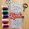 Retro Aufnäher | Kind gestickte Applikation | Regenbogen Schriftzug im 70er 80er Stil
