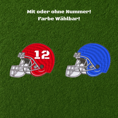 Football Patch: Helm Gestickte Aufbügler, Anpassbare Farben & Anzahl