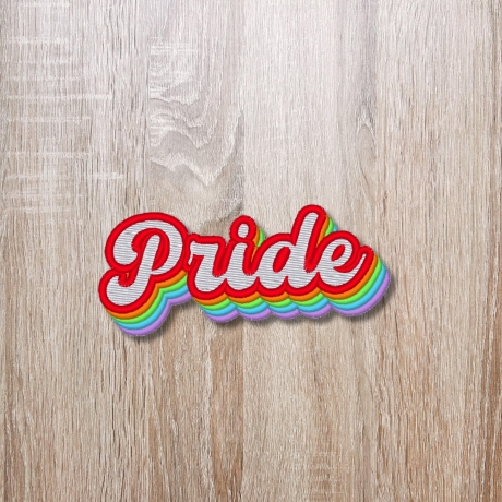 Retro Pride Aufnäher – Bestickter LGBTQ+ Aufnäher mit Regenbogen-Vibes