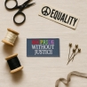 Kein Stolz ohne Gerechtigkeit Aufnäher: LGBTQ+ Aktivismus Gestickte Applikation