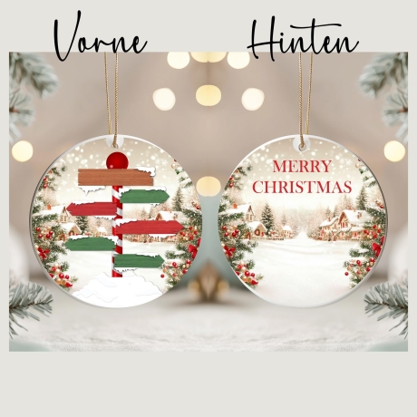 Familie Weihnachten benutzerdefinierte Ornament | Bis zu 9 Namen | Personalisierte Urlaub Dekor