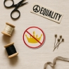 No Kings Patch: Anti-Monarchismus gesticktes Symbol - 5 cm