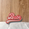 Retro Aufnäher | Regenbogen Babe | Bestickte 70er Jahre Y2K Style, bunte Applikation zum aufbügeln