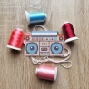Gestickter Retro Boombox Patch, Vintage Musikgeschenk