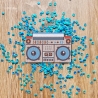 Gestickter Retro Boombox Patch, Vintage Musikgeschenk