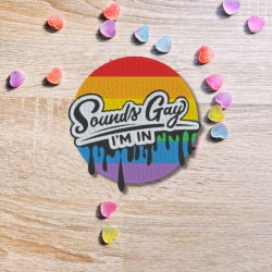 Pride Patch, Regenbogen gestickte LGBTQ Applikation, klingt Gay I'm In