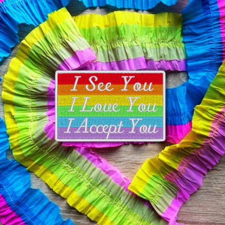 Rainbow Pride Patch – Gestickte LGBTQ+ Applikation, sehen, lieben, akzeptieren
