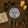 Sternzeichen Aufnäher | Folk Art Style Celestial Gesticktes Aufbügler, | 9,5cm