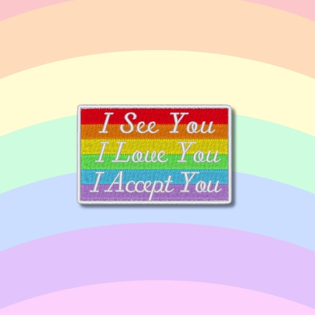 Rainbow Pride Patch – Gestickte LGBTQ+ Applikation, sehen, lieben, akzeptieren