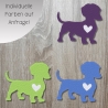 Gestickter Silhouette Dackel Aufnäher: Anpassbare Farben, 7,5 cm Hundeliebhaber Geschenk