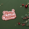 Festlicher Urlaub Filz Aufnäher | Aufgestickt Merry Christmas |. 8cm