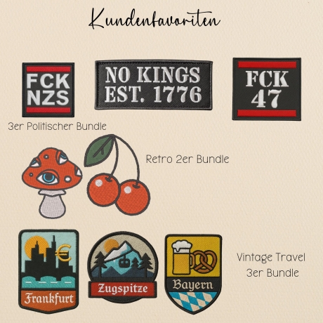 Patch Bundle gemischte Farben Set, Aufnäher, Klettverschluss