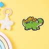 Grün Dino Patch, Aufnäher, Aufnäher, 7,5 cm, Stickapplikation für Kinder