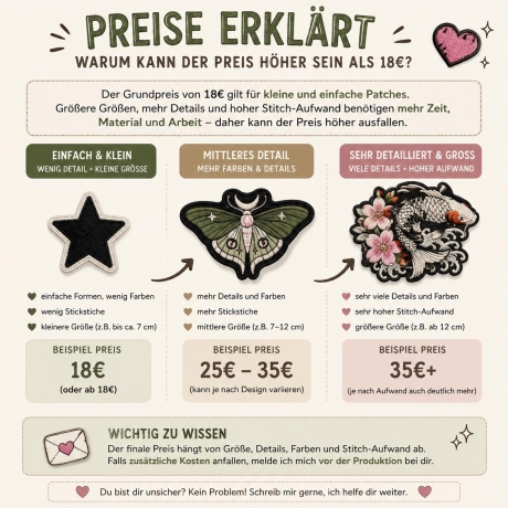 Individuell Bestickter Aufnäher, Patch nach Wunsch | Custom Patch