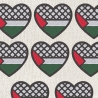 Palästina Patch – Palästina Herz – 6 cm – Keffiyeh & Flagge, Rot Weiß Grün