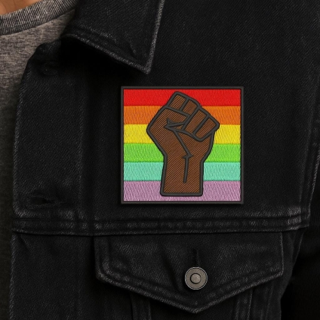 Rainbow Fist Aufnäher: LGBTQ+ Pride | 6cm