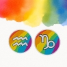 Pride Patch: Sternzeichen Regenbogen LGBTQ+ zum Aufnähen und Aufbügeln, 6 cm