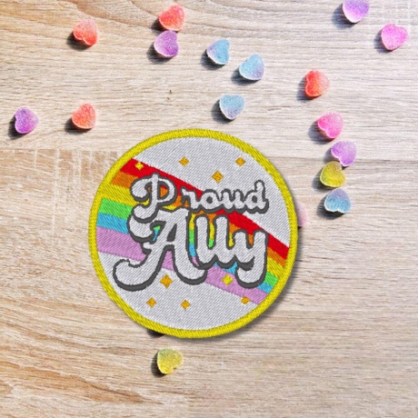 Proud Ally Pride Patch: Regenbogen LGBTQ+ Stickerei (7 cm)