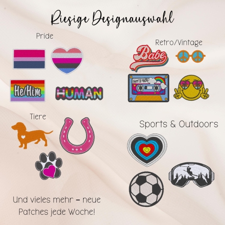 Patch Bundle gemischte Farben Set, Aufnäher, Klettverschluss