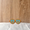 Retro Aufnäher | Frieden Sonnenbrillen Applikation | Besticktes Hippie Accessoire (6 cm)