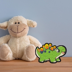 Grün Dino Patch, Aufnäher, Aufnäher, 7,5 cm, Stickapplikation für Kinder
