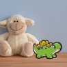 Grün Dino Patch, Aufnäher, Aufnäher, 7,5 cm, Stickapplikation für Kinder