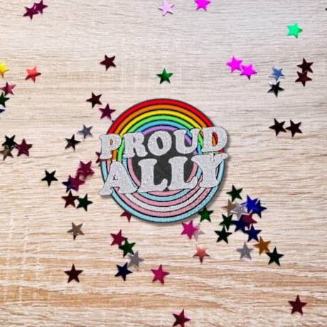Proud Ally Rainbow Trans Pride Aufnäher: LGBTQ+ Support Merch